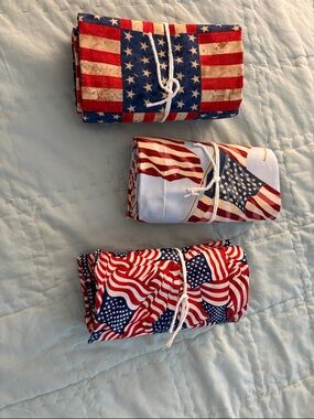 American Flag Fabric Bundle - Patriotic Red, White & Blue - 3 yards